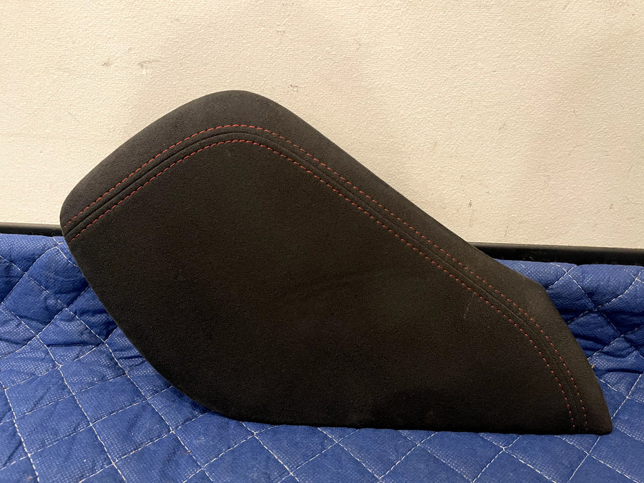2017 NISSAN 370Z NISMO RED STITCHED ALCANTARA CENTER CONSOLE KNEE PAD PANELS OEM