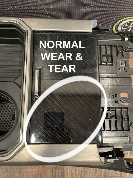 2020-22 FORD F250 F350 PLATINUM CENTER CONSOLE ASSEMBLY OEM *WEARS/READ DESC*