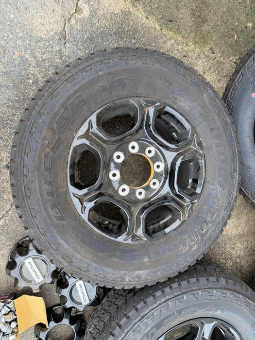 Ford F250 Take Off WHEELS TIRES BLACK RIMS LT275/70R18 BRIDGESTONE DUELER A/T