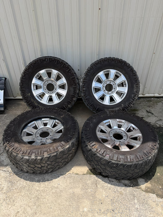 2022 FORD F250 PLATINUM FACTORY TAKE OFF WHEELS 20" 37X12.50 NITTO TIRES 8X170