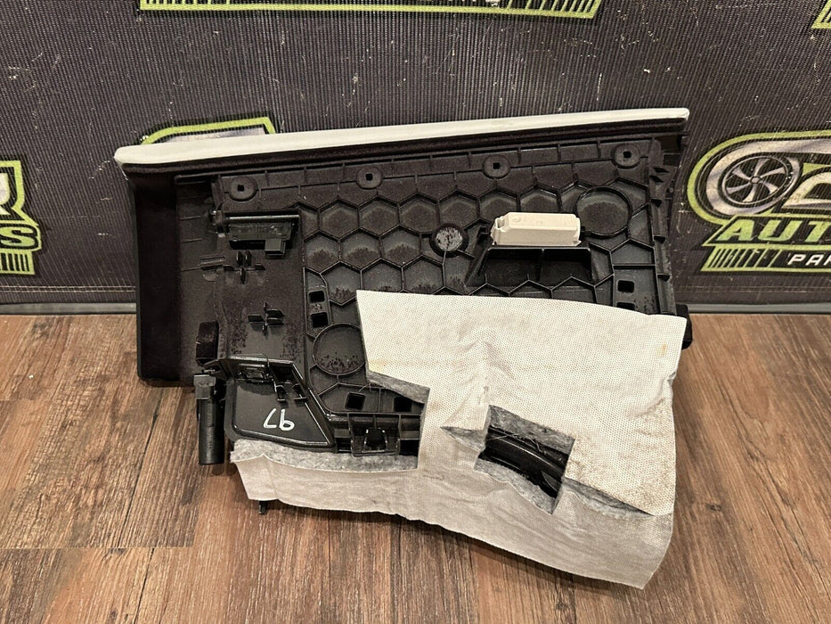 2020 BMW M4 F82 LEATHER GLOVE BOX STORAGE COMPARTMENT W BLUE STITCHING OEM