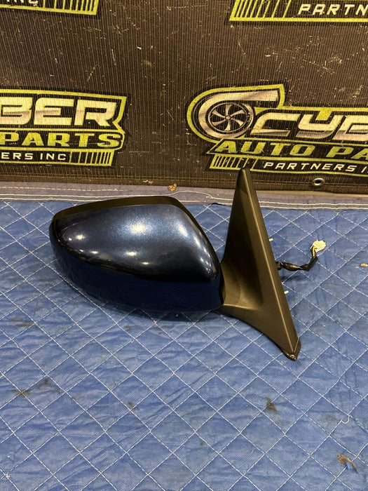 2013 NISSAN 370Z PASSENGER RIGHT MIRROR BLUE OEM