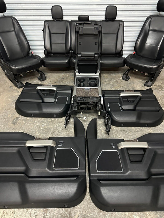 2019 FORD F250 F350 F450 LARIAT INTERIOR SEATS DOOR PANELS CONSOLE OEM