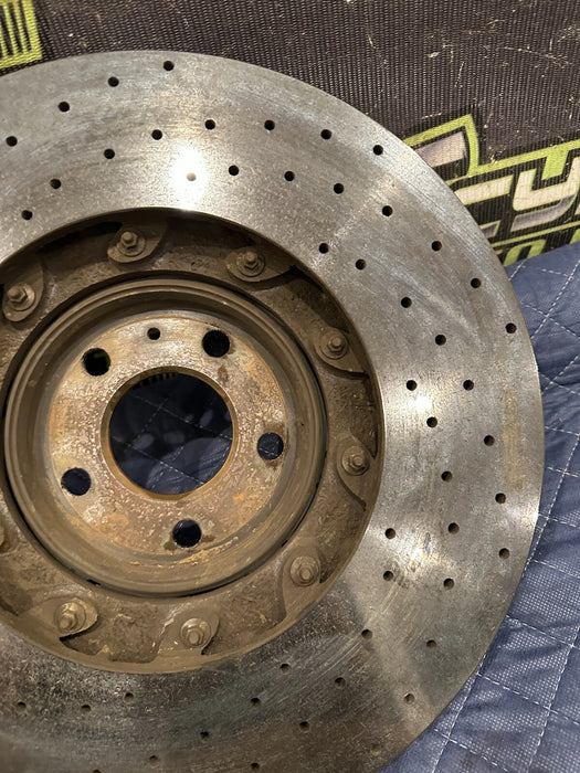 2014 AUDI R8 FRONT RIGHT PASSENGER CARBON CERAMIC BRAKE ROTOR OEM 420 615 302 G