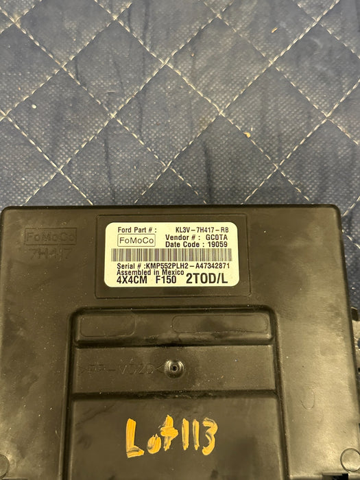 2019 FORD F150 3.5L RAPTOR TRANSFER CASE CONTROL MODULE OEM KL3V-7H417-RB