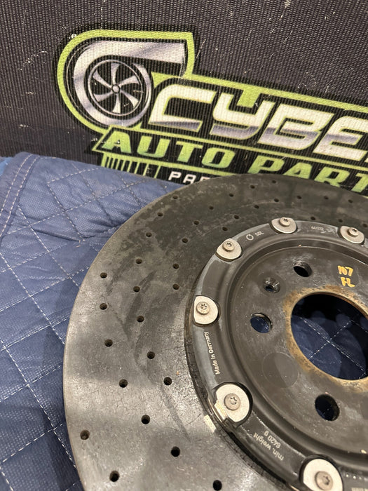 2014 AUDI R8  FRONT DRIVER LEFT CARBON CERAMIC BRAKE ROTOR OEM 420 615 301 K