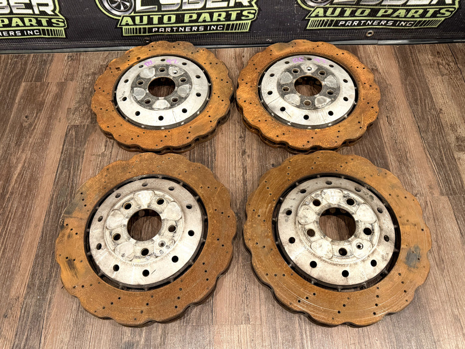 2014-15 AUDI R8 V10 FRONT REAR LEFT RIGHT ROTORS & CALIPERS SET OEM *READ!*