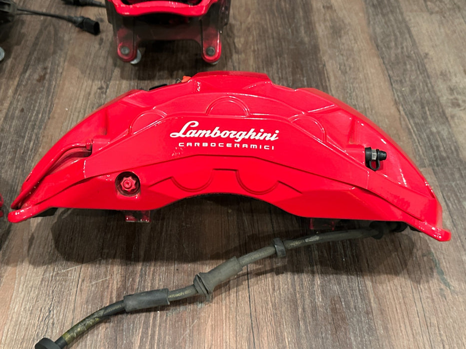 2018-2024 LAMBORGHINI URUS FRONT REAR CARBON CERAMIC BRAKE CALIPERS OEM