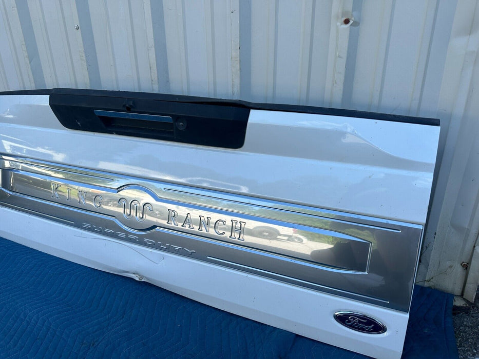 2020 2021 2022 FORD F250 F350 F450 KING RANCH TAILGATE STAR WHITE *DAMAGE*