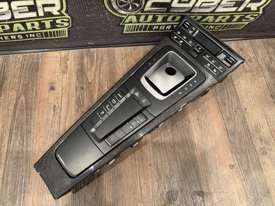 2014 PORSCHE 911 TURBO S 991 CARBON FIBER CENTER CONSOLE BUTTON CONTROLS OEM