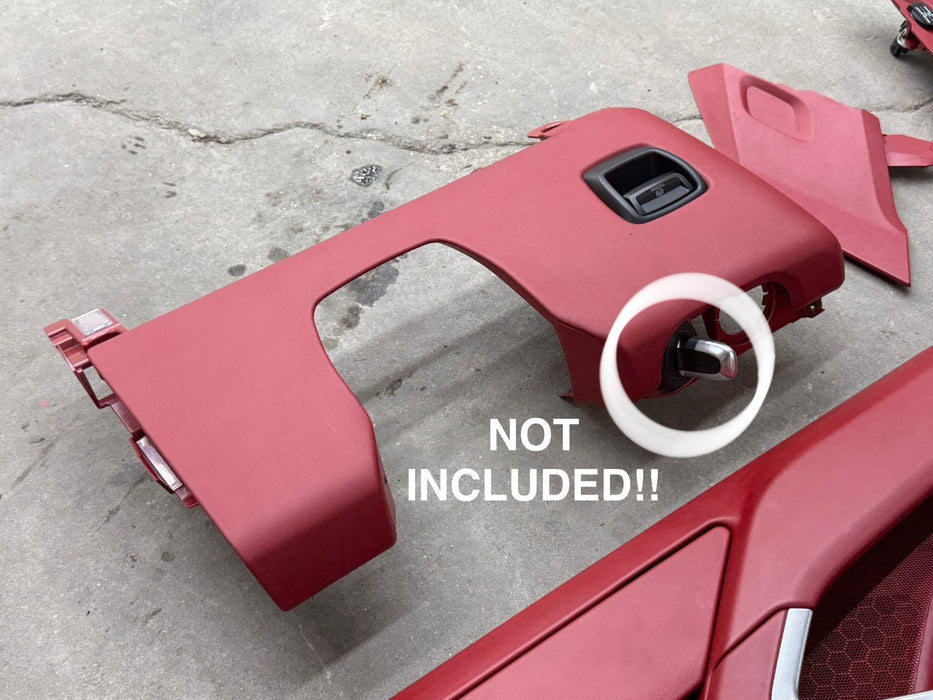2014 PORSCHE 911 TURBO S 991 REAR SEATS DOOR PANEL INTERIOR RED OEM