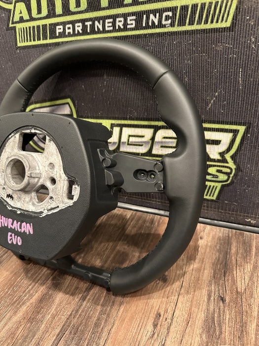 2022 LAMBORGHINI HURACAN EVO LEATHER STEERING WHEEL OEM *MINT*