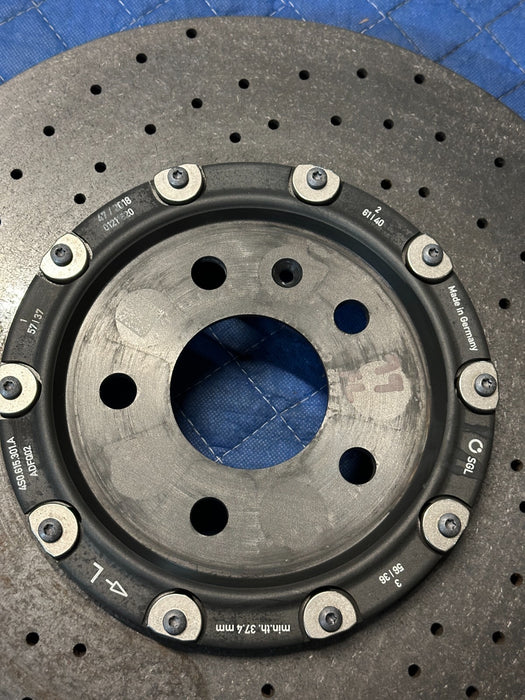 2017 2018 2020 2021 2022 2023 AUDI R8 PLUS FRONT LEFT CARBON CERAMIC ROTOR OEM