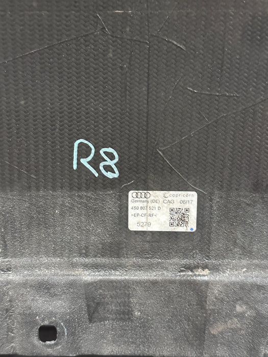 17-18 AUDI R8 CARBON FIBER REAR BUMPER DIFFUSER OEM *DAMAGE/READ* 4S0 807 521 D