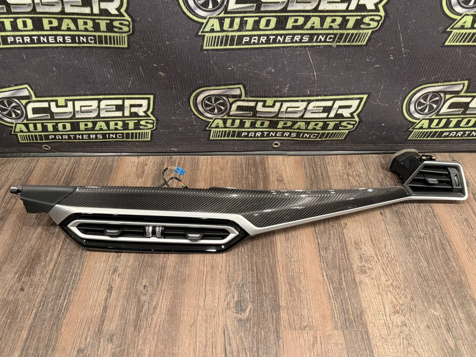 2024 BMW M3 M4 G80 G82 CARBON FIBER DASH AIR VENT SHIFTER BEZEL CONSOLE STORAGE