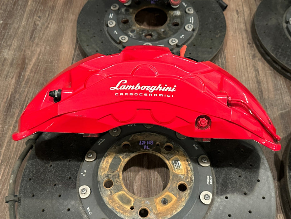 2018-2024 LAMBORGHINI URUS FRONT REAR CARBON CERAMIC BRAKE CALIPERS ROTORS OEM
