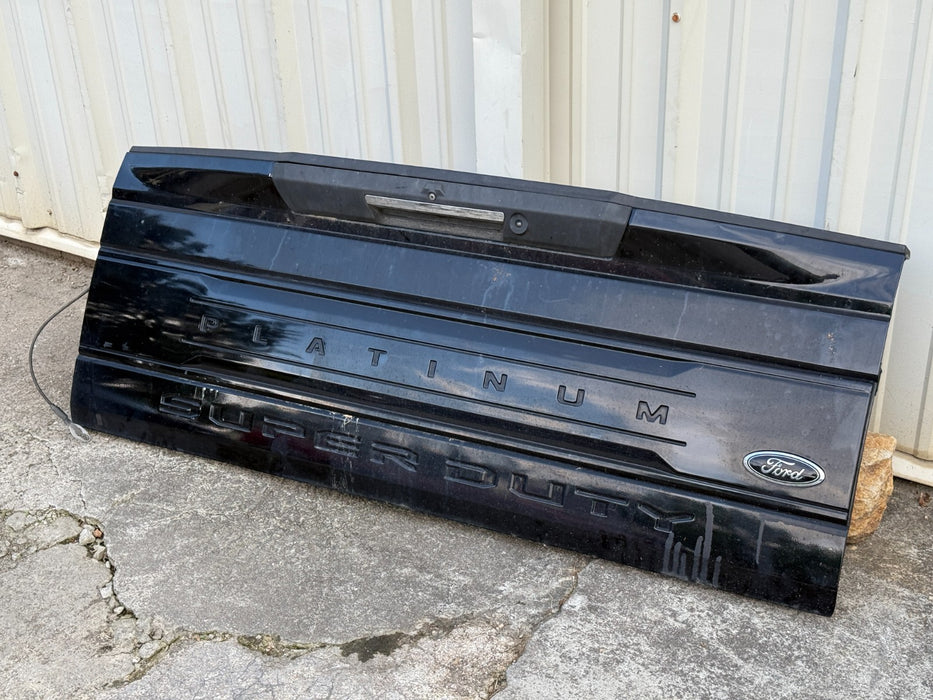 2017 FORD F250 F350 F450 PLATINUM TAILGATE (G1) BLACK W/ STEP & CAMERA OEM