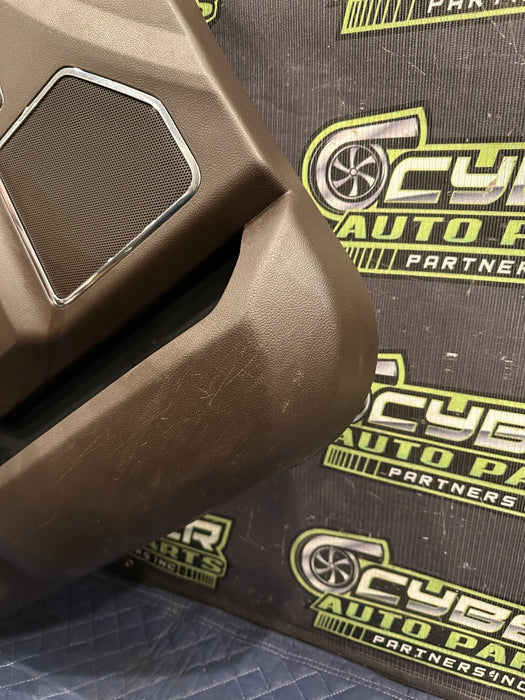 2017-2019 FORD F250 F350 F450 KING RANCH BROWN FRONT LEFT DOOR PANEL OEM *FLAWS*