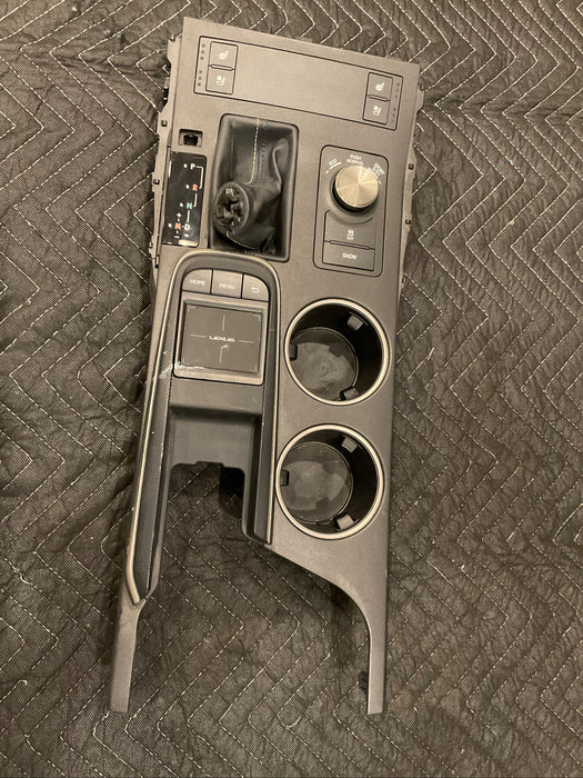 2015 LEXUS RCF RC-F CENTER CONSOLE FRONT FLOOR SHIFTER BEZAL SEAT HEATER OEM.