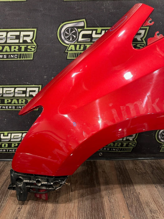 2014 TOYOTA PRIUS V FRONT DRIVER LEFT RED FENDER OEM *PAINT CHIPS/RESIDUE* (READ