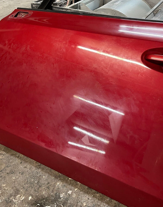 2014 TOYOTA PRIUS V FRONT LEFT LH RED DOOR W PANEL OEM *SUN DAMAGE* (READ!)