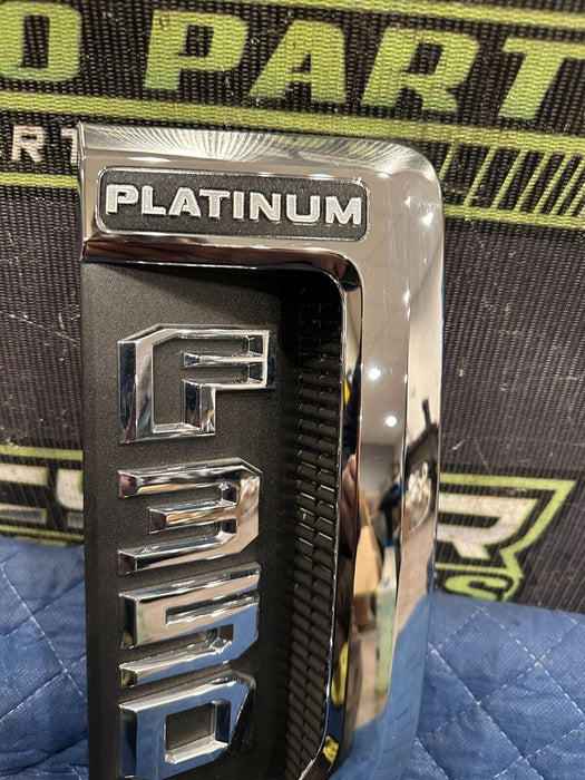 2017-2020 FORD F350 FRONT PASSENGER RIGHT CHROME FENDER EMBLEM BADGE OEM