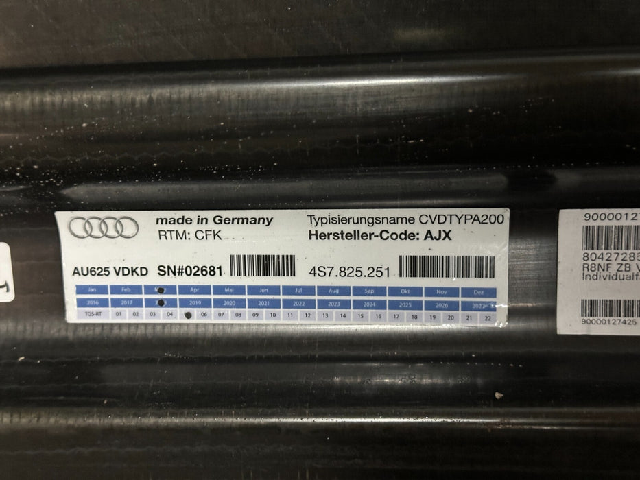 2017 2018 AUDI R8 SPYDER PLUS CONVERTIBLE SOFT TOP ENGINE LID CARBON FIBER OEM