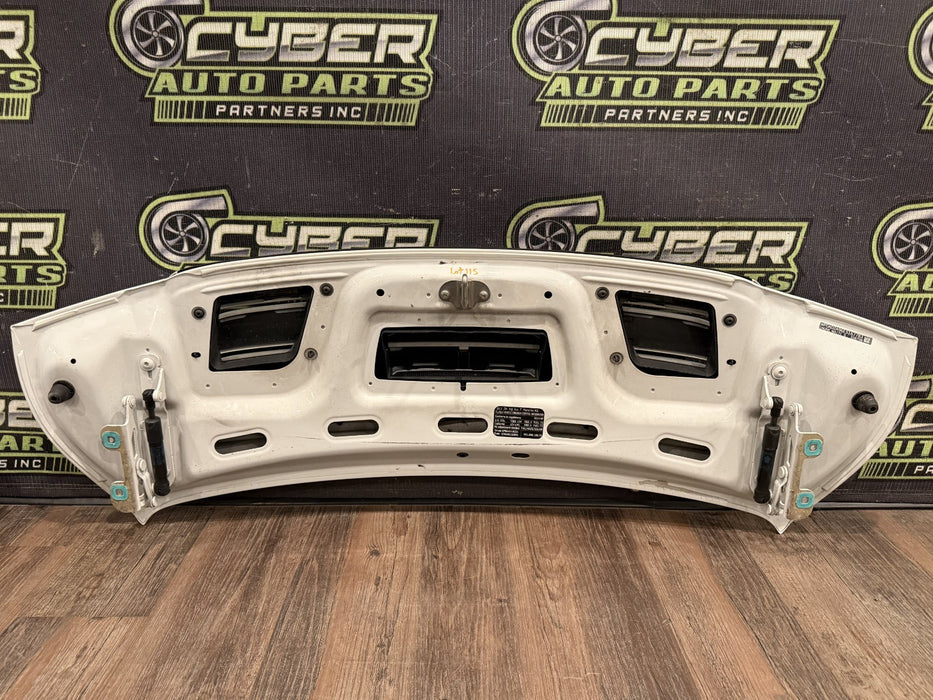 2014 PORSCHE 911 TURBO S 991 WHITE REAR DECK LID ENGINE VENT PANEL OEM