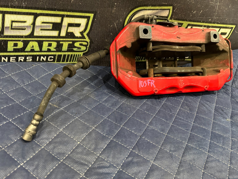 2021 AUDI R8 FRONT RIGHT CARBON CERAMIC BRAKE CALIPER RED OEM 4S0615106