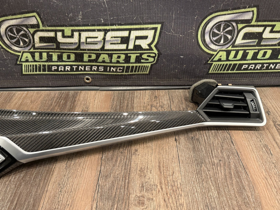 2024 BMW M3 M4 G80 G82 CARBON FIBER DASH AIR VENT SHIFTER BEZEL CONSOLE STORAGE