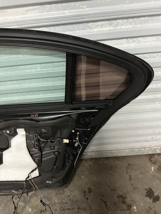 2011 BMW 550i F10 5 SERIES REAR RIGHT DOOR GRAPHITE METALLIC (A90)~MINOR SCUFFS~
