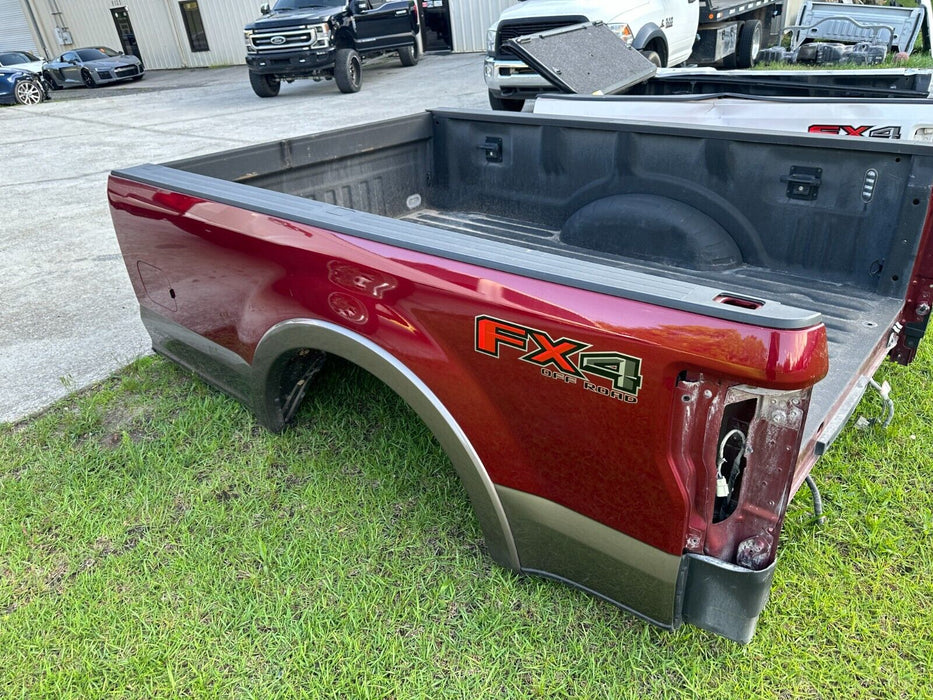 2017-2022 FORD F250 F350 KING RANCH LONG BED 8' RUBY RED W/ FLARES TWO TONE OEM