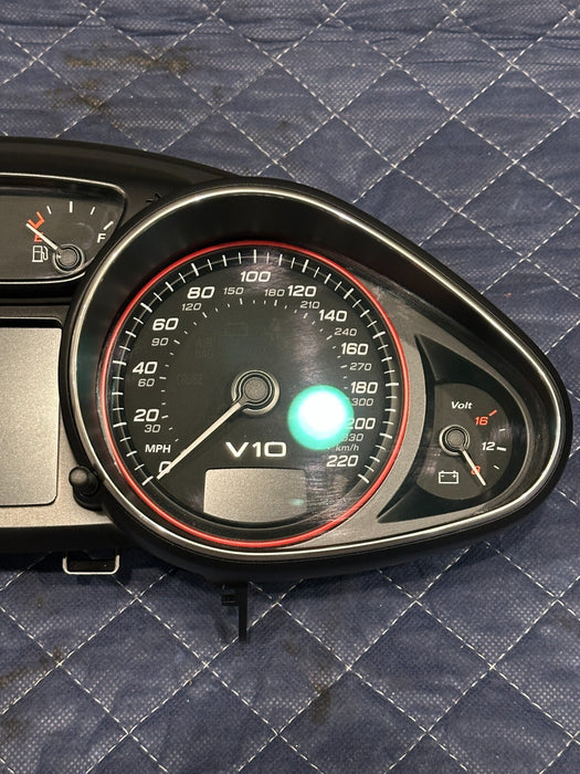 2014 AUDI R8 V10 SPEEDOMETER INSTRUMENTAL GAUGE CLUSTER OEM AUTO TRANSMISSION