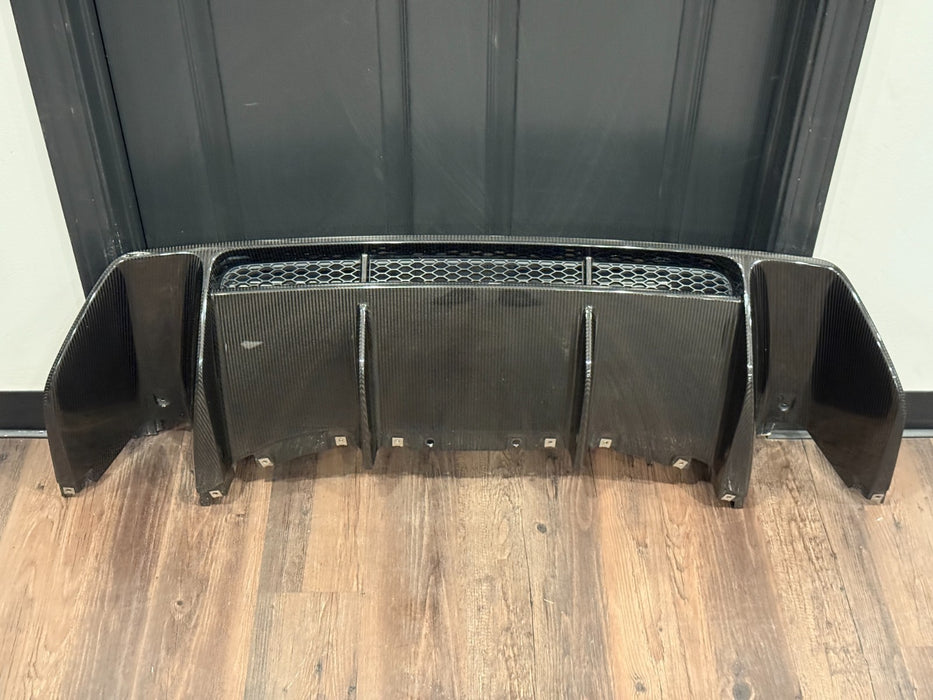 2017 2018 AUDI R8 CARBON FIBER REAR DIFFUSER OEM GENUINE 4S0807521D