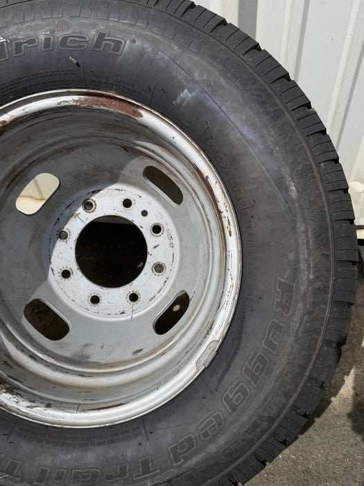 FORD F350 DRW DUALLY SPARE STEEL WHEEL RIM TIRE GOOD TREAD 17X6.5 LT245/75R17