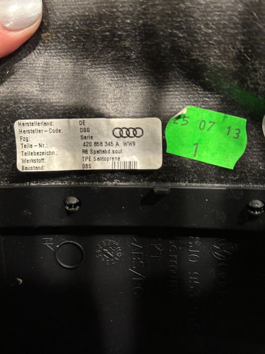 2014 AUDI R8 4.2L V8 FRONT STEERING COLUMN COVER SHROUD 8J0 953 512 420 858 345