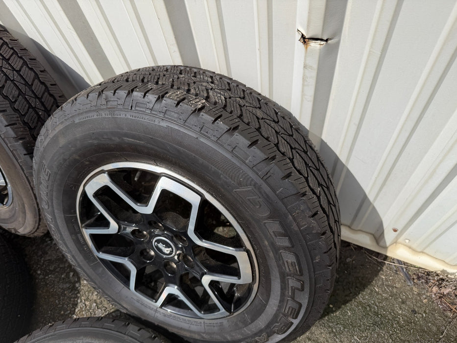 FORD BRONCO TAKE OFF WHEELS RIMS TIRES W/ SPARE BRIDGESTONE DUELER A/T 225/70R18