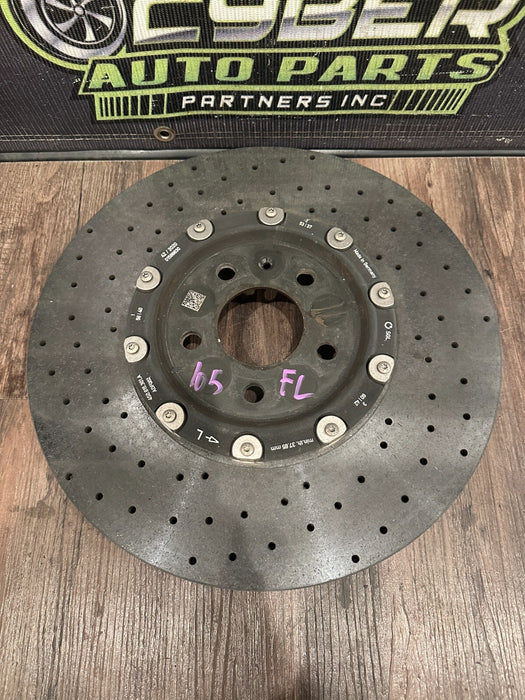 2021 AUDI R8 FRONT DRIVER LEFT CARBON CERAMIC BRAKE ROTOR OEM 4S0.615.301.A