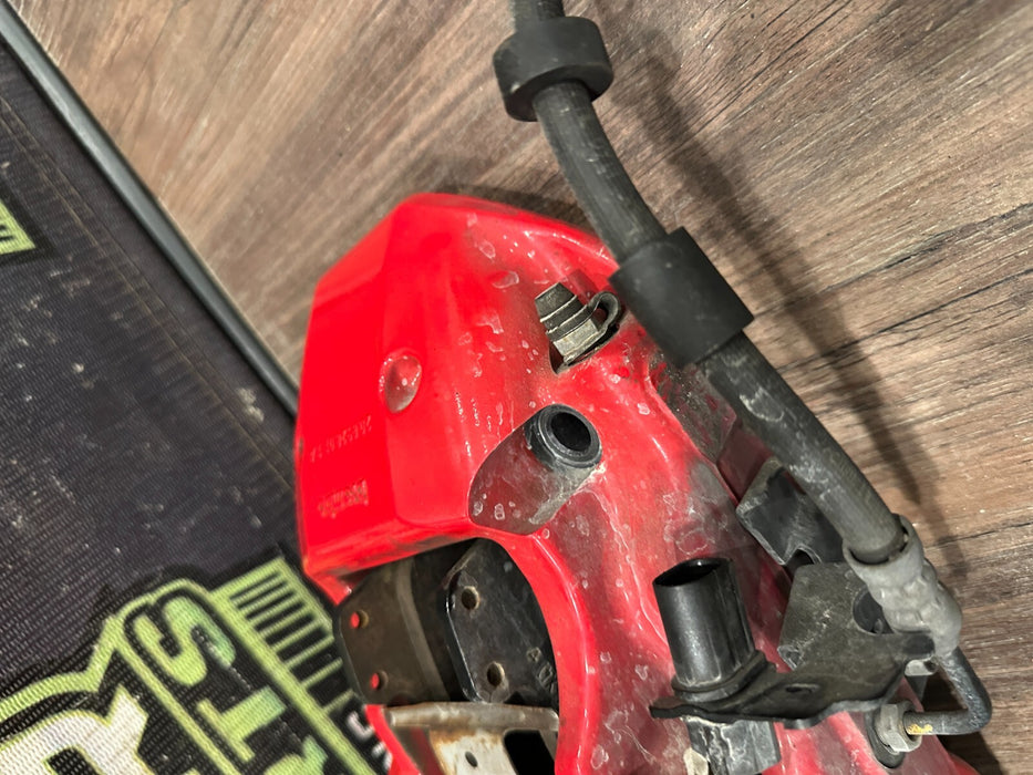 2021 AUDI R8 FRONT LEFT DRIVER RED CARBON CERAMIC BRAKE CALIPER OEM