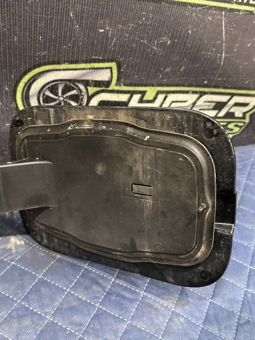 2017-2022 FORD F250 F350 DIESEL 6.7L BLACK FUEL GAS DOOR LID CAP OEM MINOR SCUFF