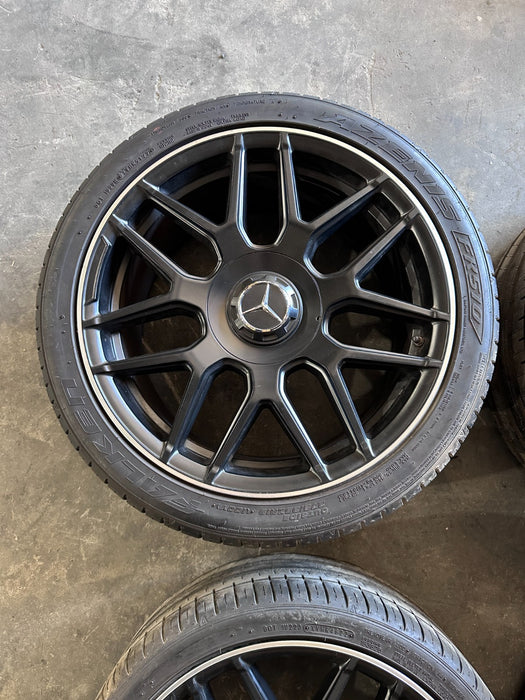 2015 MERCEDES-BENZ C63S AMG AFTERMARKET WHEELS RIMS TIRES SET 19X8.5 19x9.5 READ