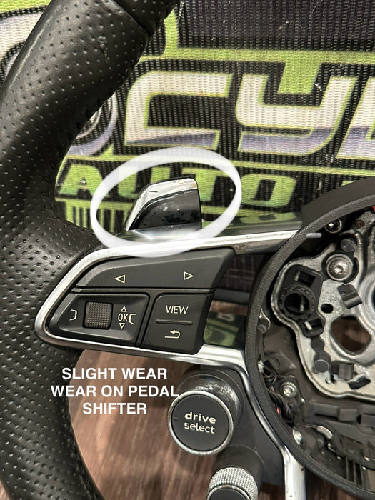 2021 AUDI R8 LEATHER STEERING WHEEL W PADDLE SHIFTERS OEM *COSTMETIC FLAWS/READ*