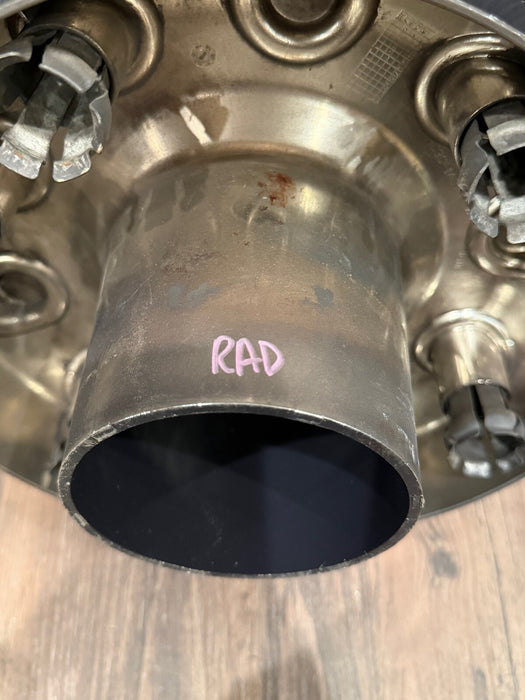 2017-2019 FORD F250 F350 F450 BLACK WHEEL HUB CAPS OEM *READ/CHIPS*
