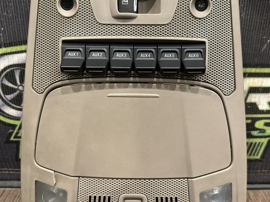 2017-2019 FORD F250 F350 F450 LIMITED OVERHEAD UPFITTER CONSOLE OEM *READ/CRACK*