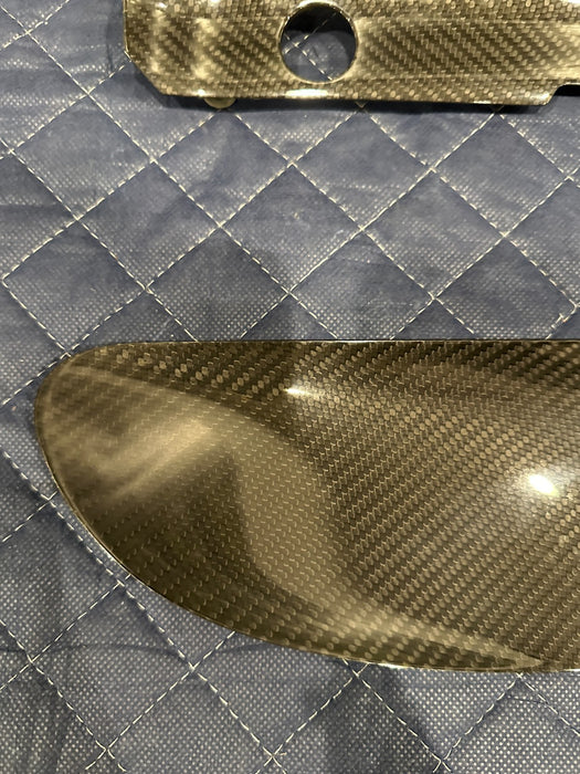 2014 AUDI R8 LEFT RIGHT CARBON FIBER CENTER CONSOLE COVER TRIM PANEL 423 863 337