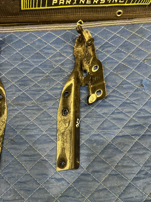 2010 NISSAN 370Z LEFT RIGHT HOOD HINGE PAIR OEM