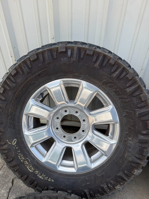 2022 FORD F250 PLATINUM FACTORY TAKE OFF WHEELS 20" 37X12.50 NITTO TIRES 8X170