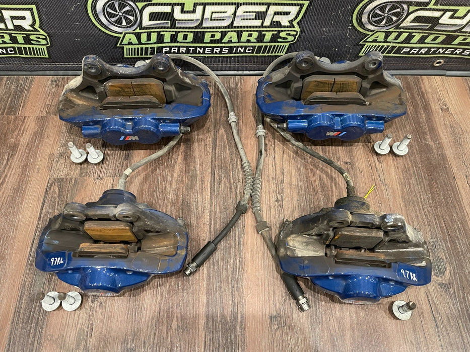 2020 BMW M4 F82 FRONT REAR LEFT RIGHT BLUE BREMBO BRAKE CALIPERS (448) OEM *READ