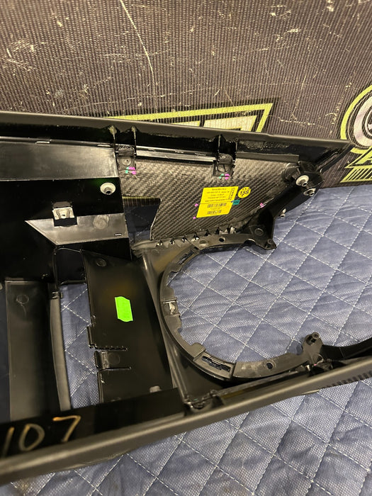 2014 AUDI R8 FRONT CENTER CONSOLE BASE OEM W/ CARBON FIBER TRIMS 423 863 241 D