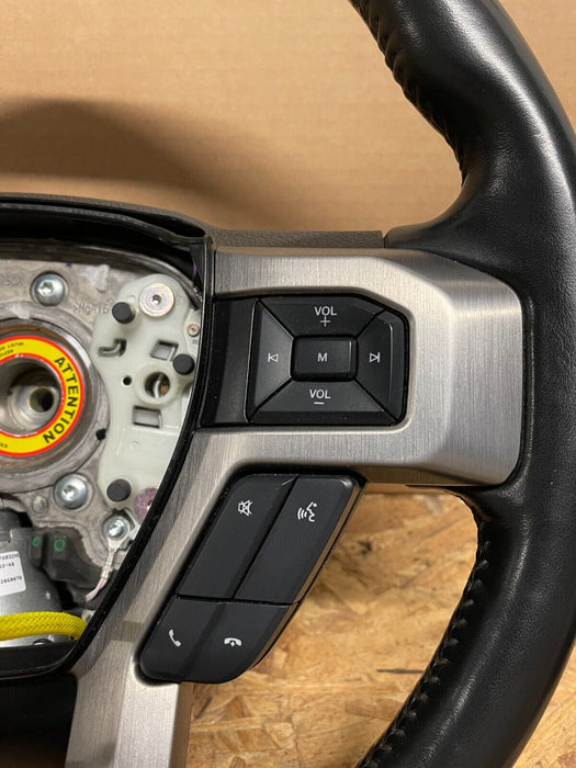 2017-2019 FORD F250 F350 F450 LEATHER STEERING WHEEL *ADAPTIVE STEERING FAULT*